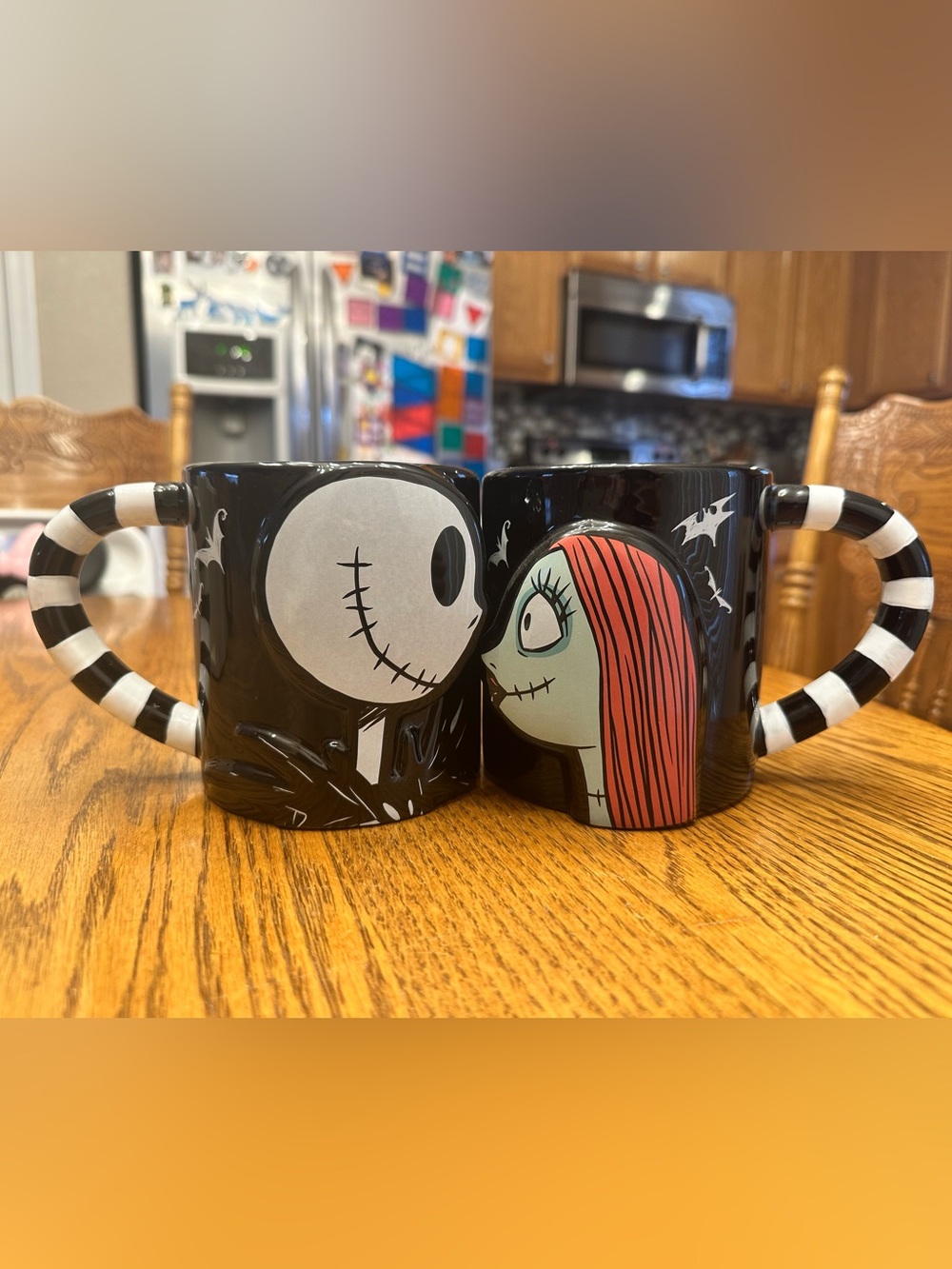 Disney Black Jack and Sally Ceramic Mug Pair